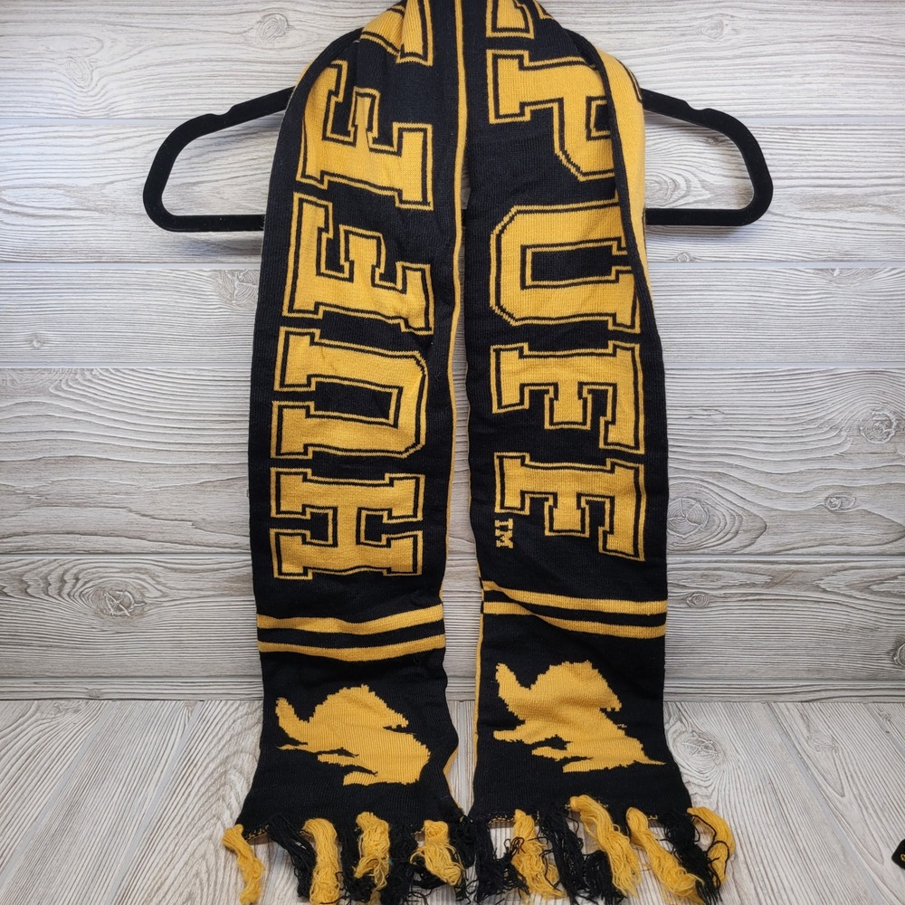 Harry Potter Hufflepuff Scarf Knit Yellow Black Banner‎ Wizard Costume Cosplay